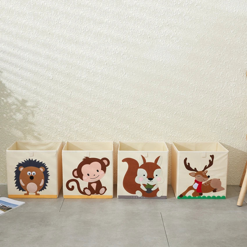 Armoire Bébé Cube Pliable Animal | Penderie Enfant Tissu Écolo