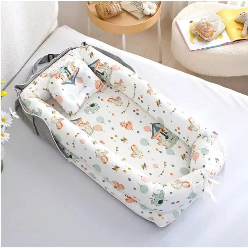 Lit Portable Bébé Nid Cocon de Voyage | Nid pour Bébé 0-2 ans
