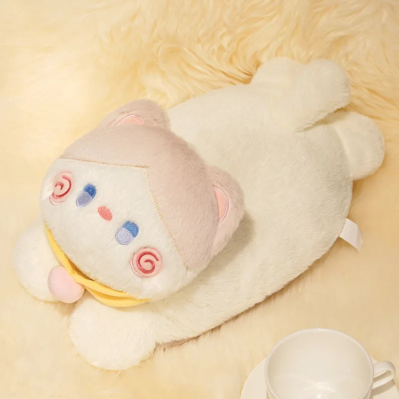 Bouillotte Peluche Chat Mignon | Micro-onde & Électrique