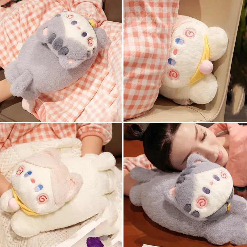 Bouillotte Peluche Chat Mignon | Micro-onde & Électrique