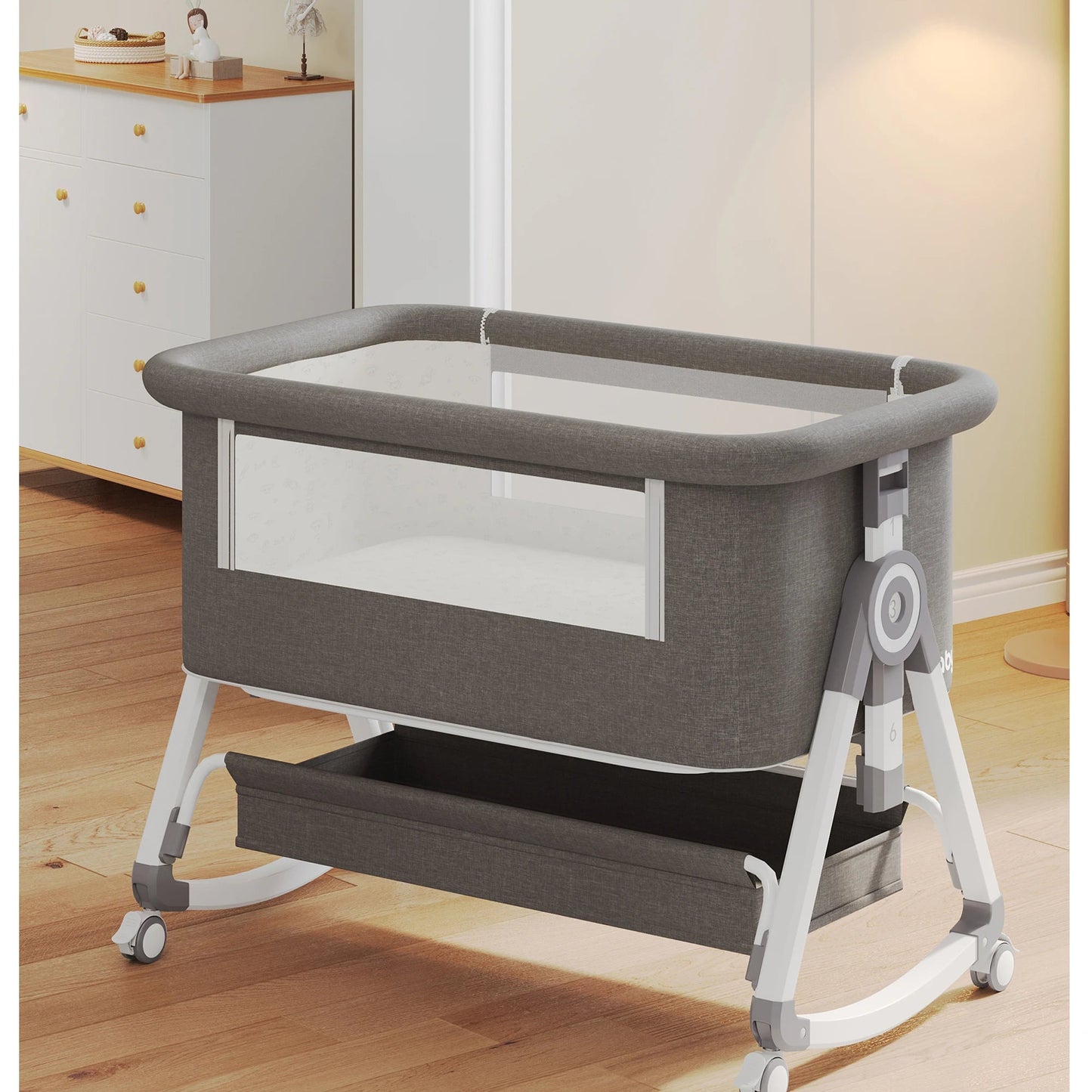 Lit Bébé 3-en-1 Portable YAZOCO | Pliable, Roues & Moustiquaire