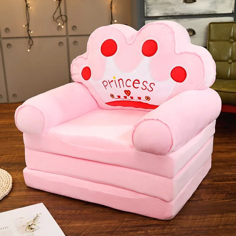 Fauteuil Chambre Bébé 2-en-1 | Canapé Enfant Cocon Doux & Sûr