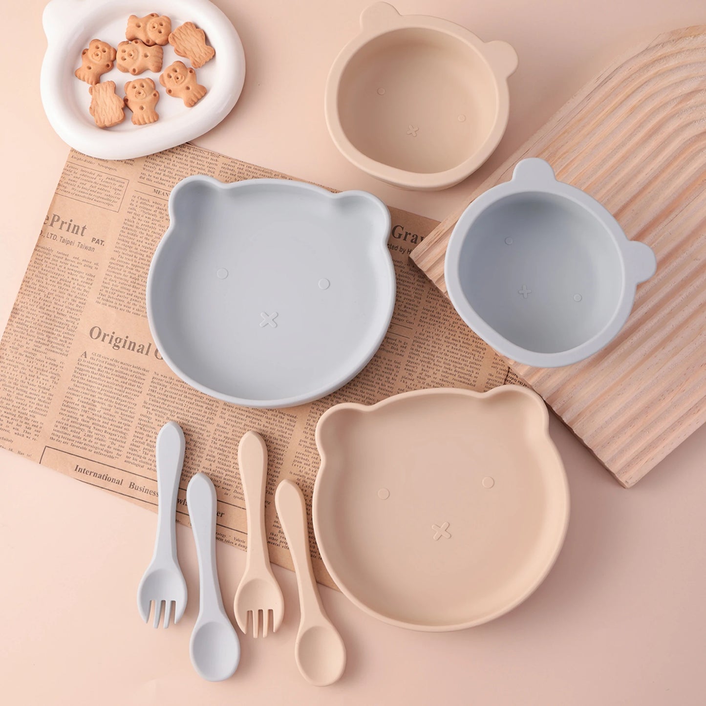 Ensenble de vaisselle en silicone