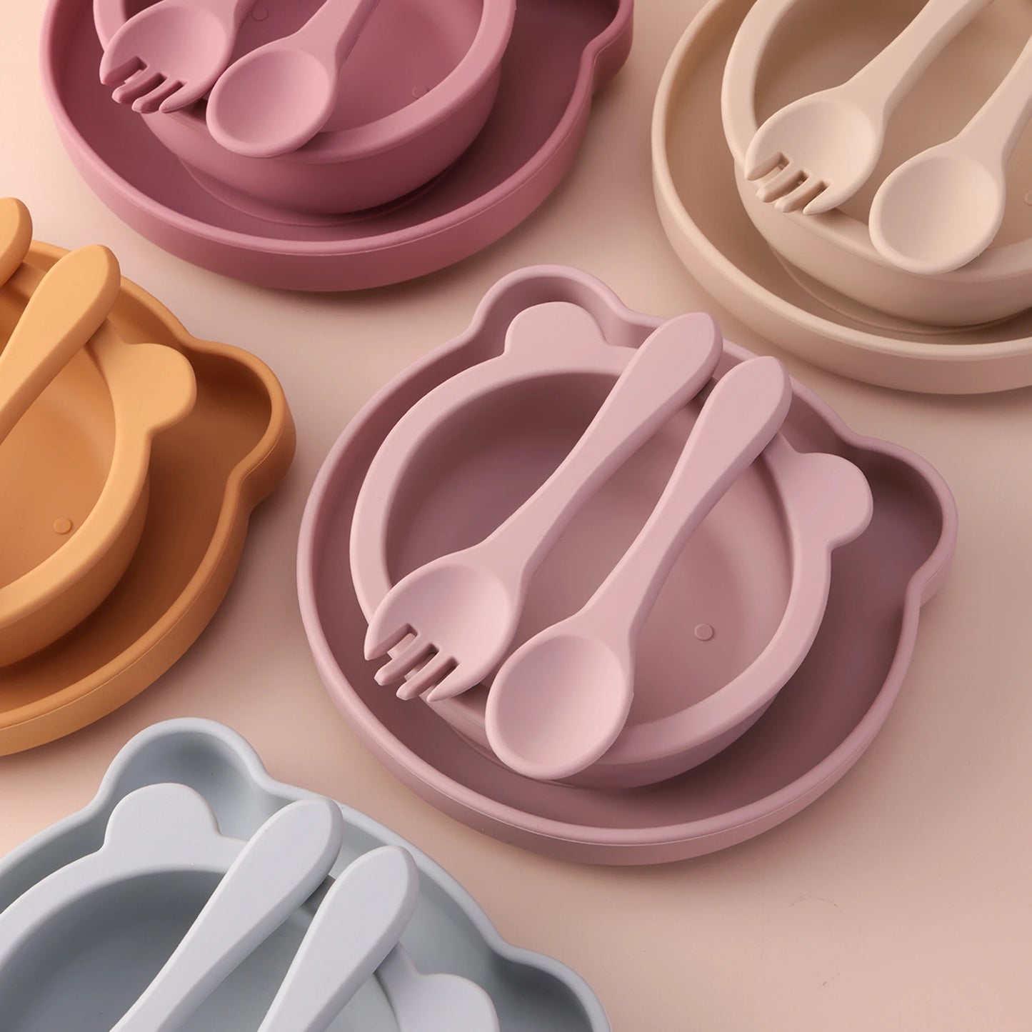Ensenble de vaisselle en silicone