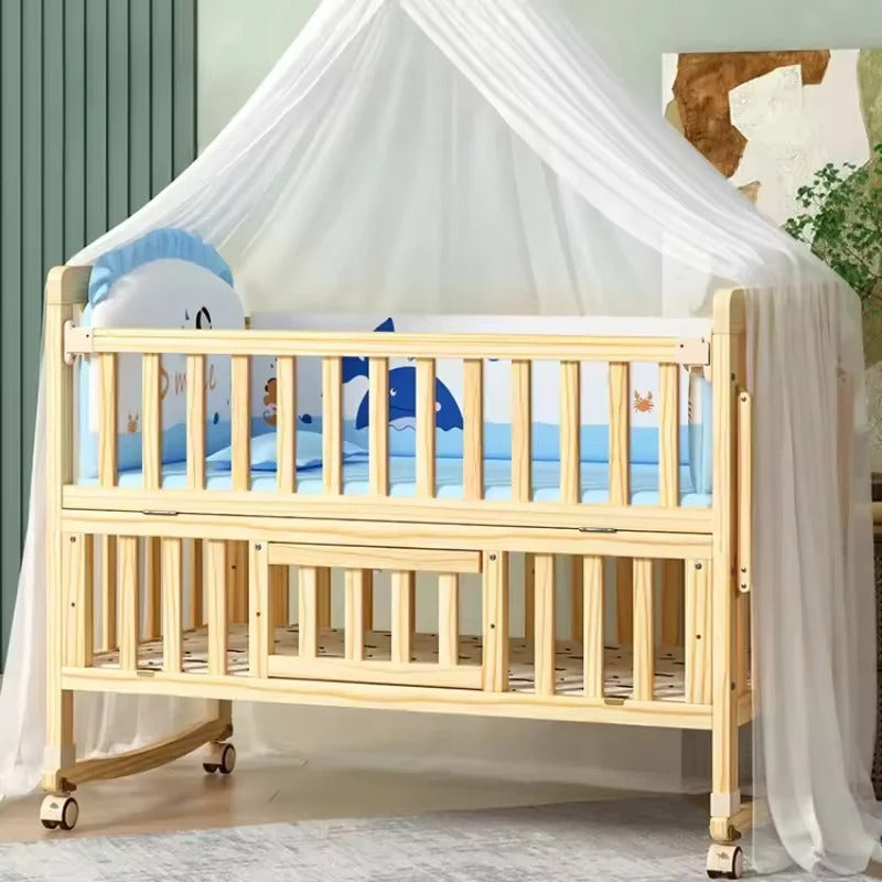 Lit Bébé Bois Évolutif | Cododo & Balancelle Roues