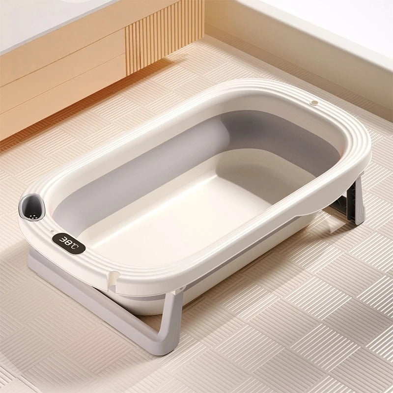 Baignoire Bébé Pliable Intelligente & Chaude | Double Usage