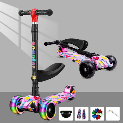 Trotinette Enfant 3 Roues Pliable & Lumineuse | Fille & Garçon
