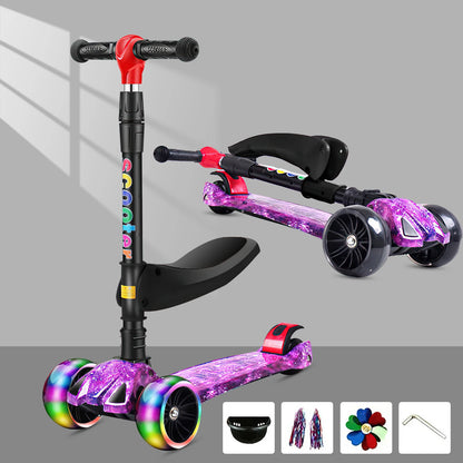 Trotinette Enfant 3 Roues Pliable & Lumineuse | Fille & Garçon