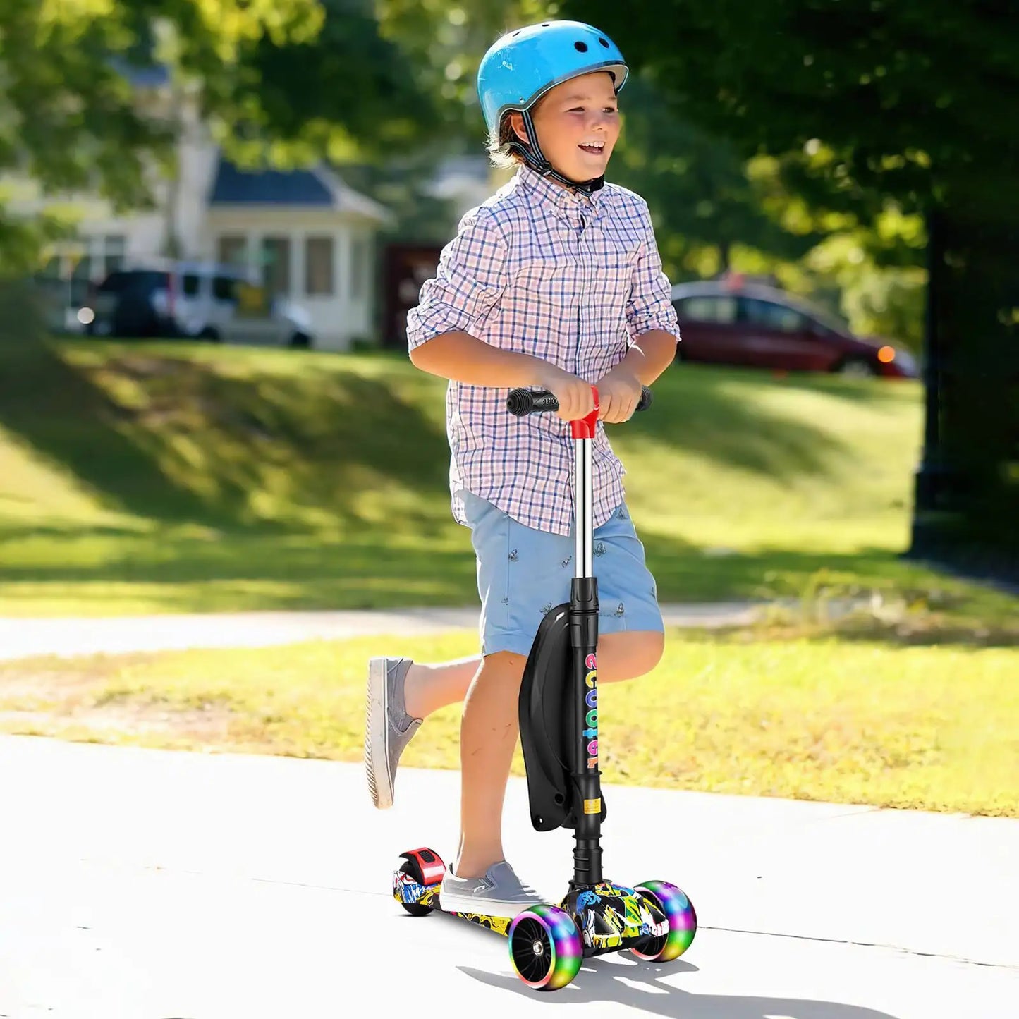 Trotinette Enfant 3 Roues Pliable & Lumineuse | Fille & Garçon