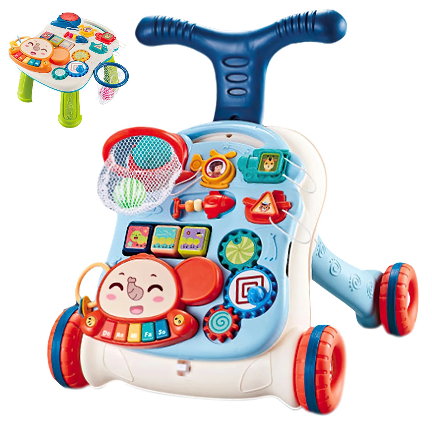 Chariot de Marche Bébé 2 en 1 Multifonction | Table d'Activités