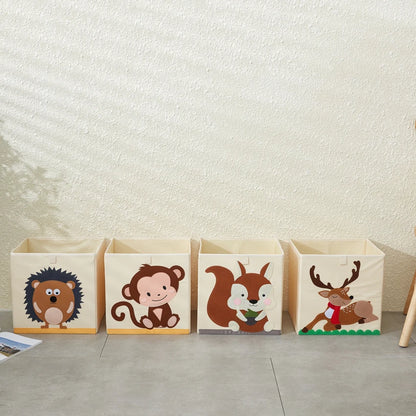 Armoire Bébé Cube Pliable Animal | Penderie Enfant Tissu Écolo