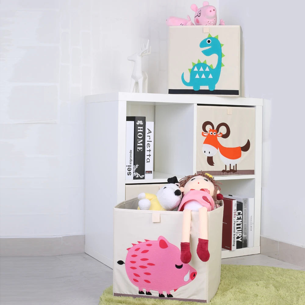 Armoire Bébé Cube Pliable Animal | Penderie Enfant Tissu Écolo