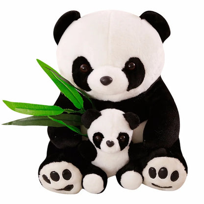 Peluche Panda Mère & Enfant | Doudou Bébé Doux Kawaii Duo