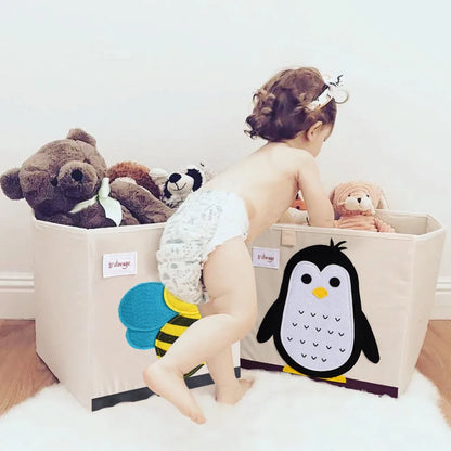 Armoire Bébé Cube Pliable Animal | Penderie Enfant Tissu Écolo