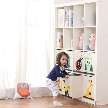Armoire Bébé Cube Pliable Animal | Penderie Enfant Tissu Écolo