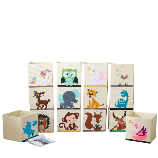 Armoire Bébé Cube Pliable Animal | Penderie Enfant Tissu Écolo