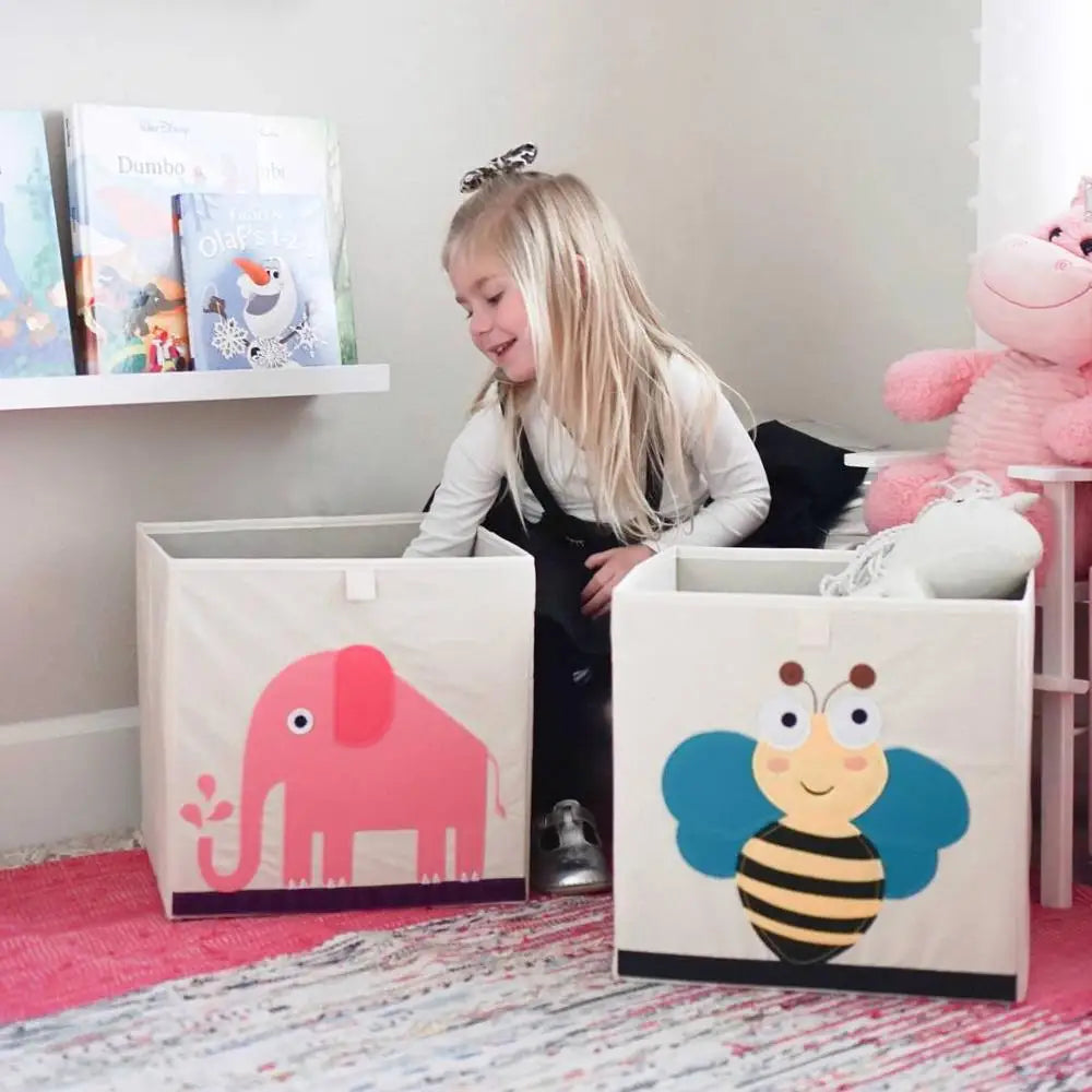 Armoire Bébé Cube Pliable Animal | Penderie Enfant Tissu Écolo