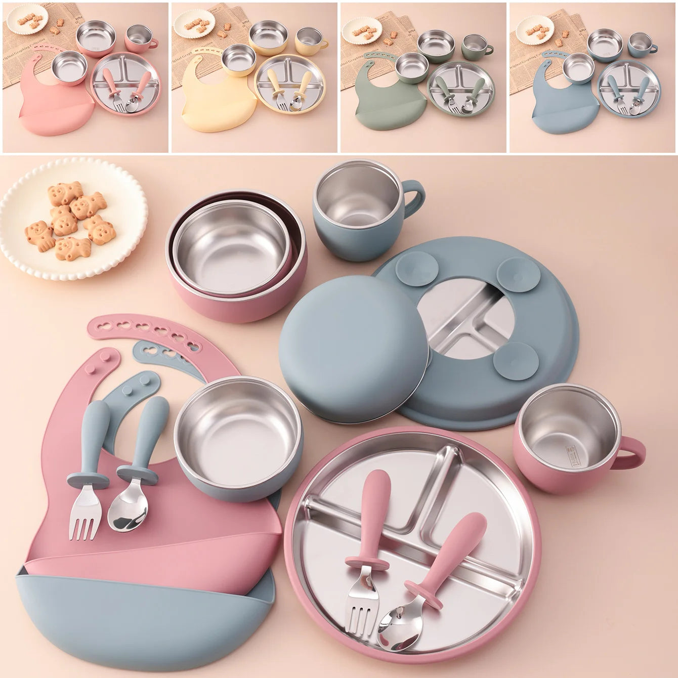 Kit Vaisselle Bébé 7 Pièces