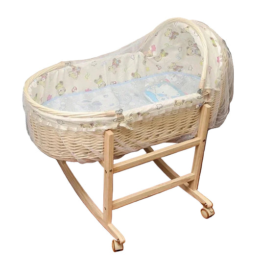 Lit Bébé Portable Ovale Beige