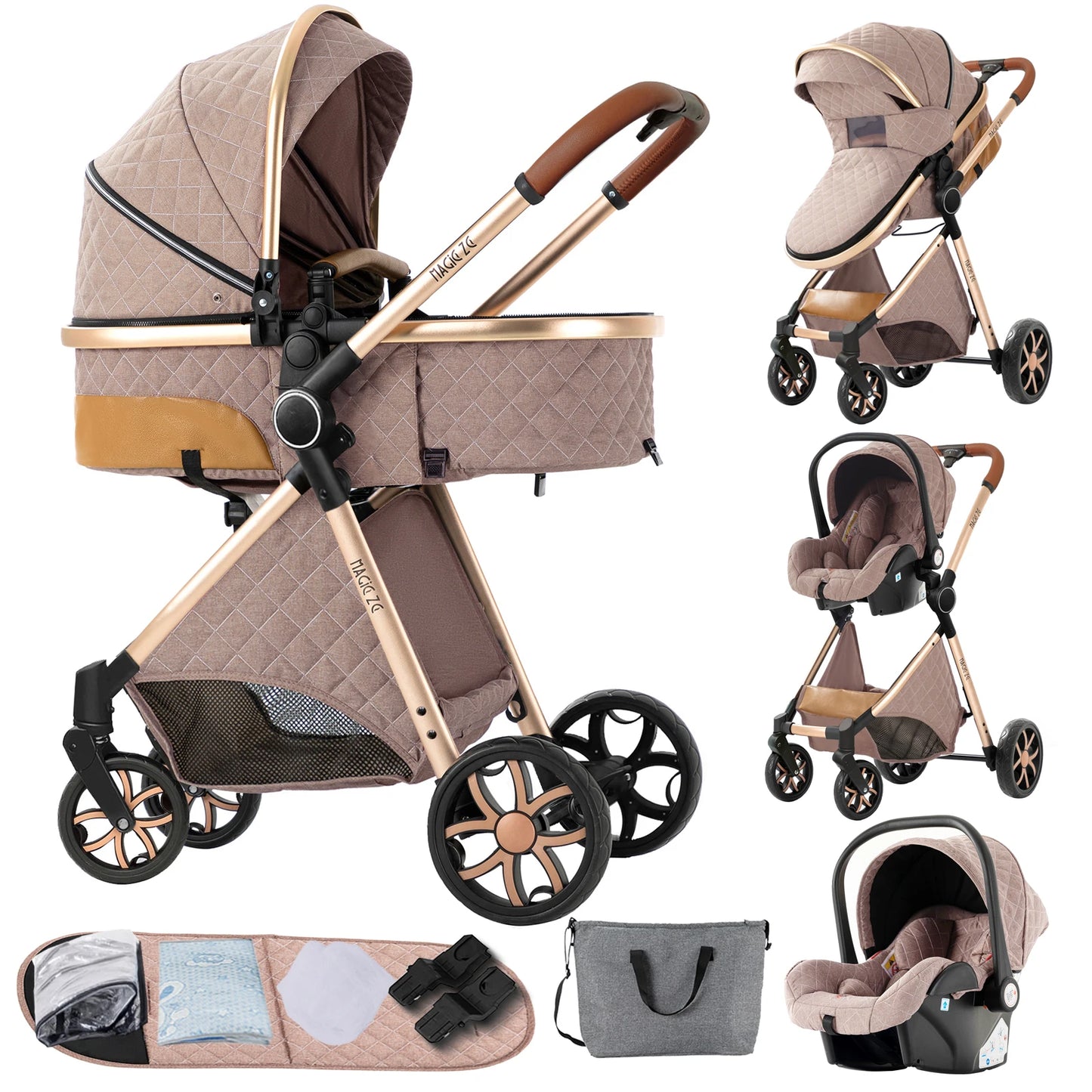 Poussette 3 en 1 Ultra-Légère | Système de Voyage Trio