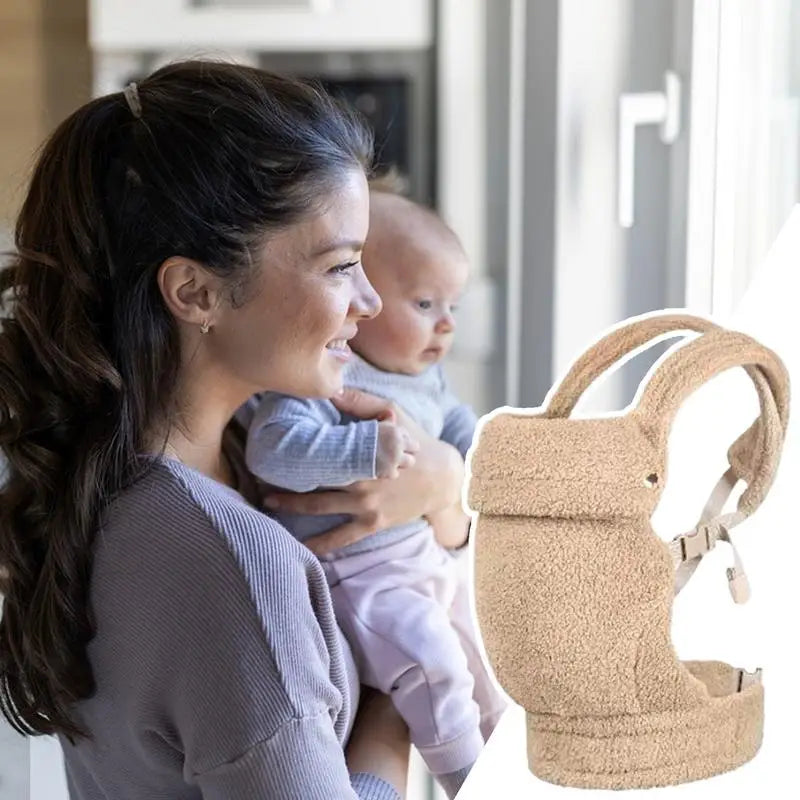 Porte Bébé Hiver Peluche | Portage Dorsal & Ventral Chaleur