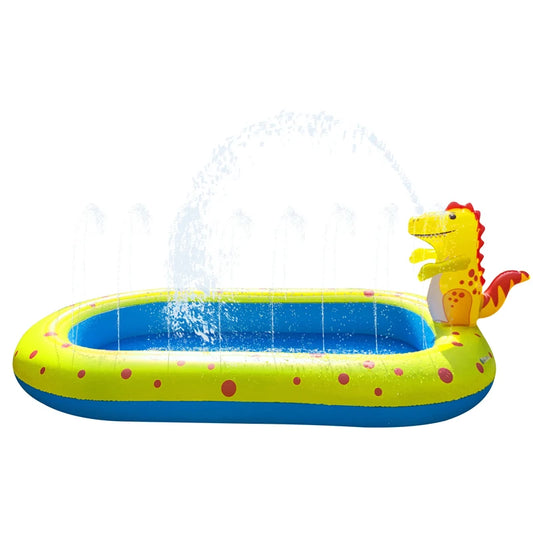 Piscine Gonflable Enfant Dinosaure avec Jet d'Eau | 3-en-1