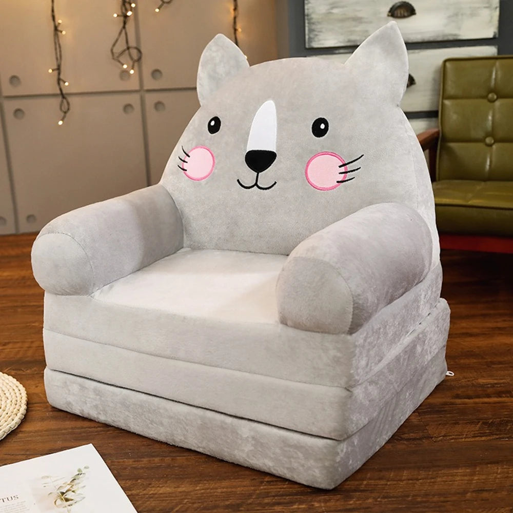 Fauteuil Chambre Bébé 2-en-1 | Canapé Enfant Cocon Doux & Sûr