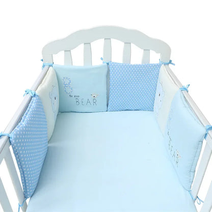 Barrière de Lit pour Bébé Coussins Nordiques (6pcs) | Anti-Chocs