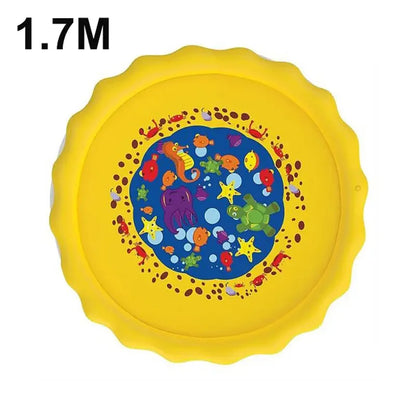 Piscine Enfant avec Jet d'Eau | Tapis de Jeu Aquatique Gonflable