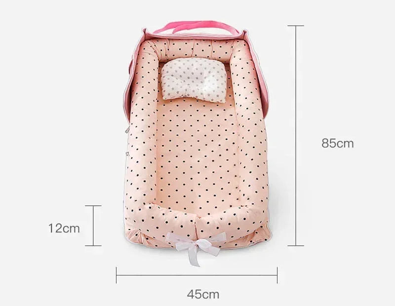 Lit Portable Bébé Nid Cocon de Voyage | Nid pour Bébé 0-2 ans