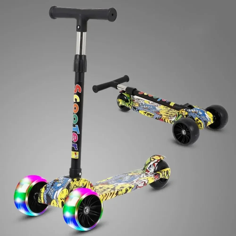 Trotinette Enfant Pliable & Lumineuse | Trotinette Bébé 3 à 12 Ans
