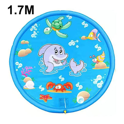 Piscine Enfant avec Jet d'Eau | Tapis de Jeu Aquatique Gonflable