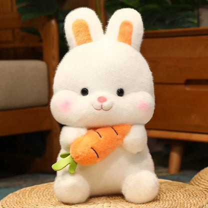 Peluche Lapin Carotte Kawaii | Doudou Bébé Doux Oreiller Enfant