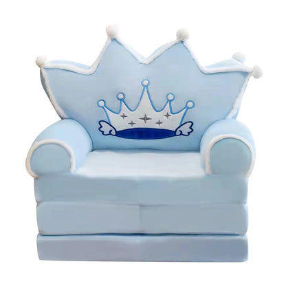 Fauteuil Bébé Pliable 2-en-1 | Canapé-Lit Enfant Velours