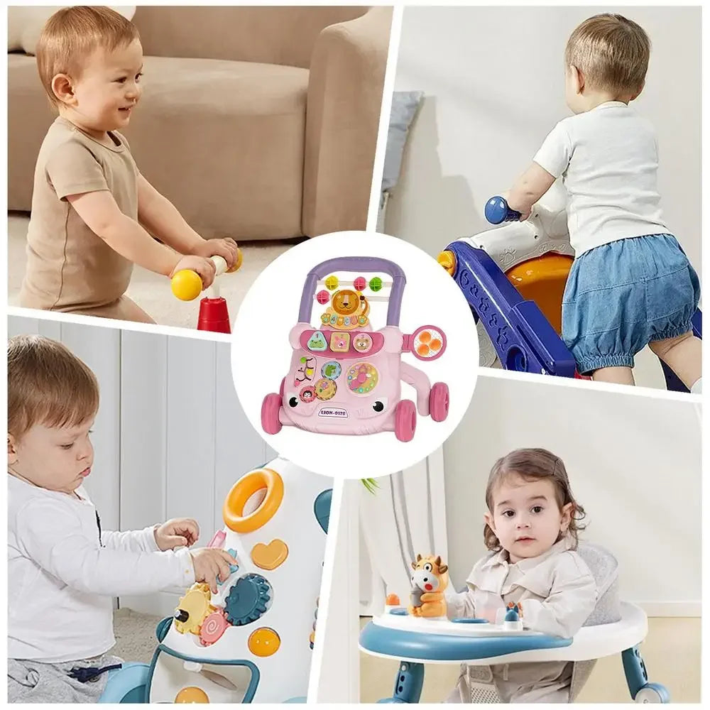 Chariot de Marche pour Bebe Multifonction Anti-Renversement