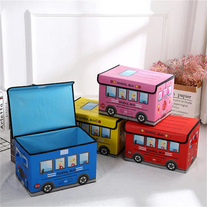 Boîte Rangement Enfant Bus Scolaire Pliable | Chambre Enfants