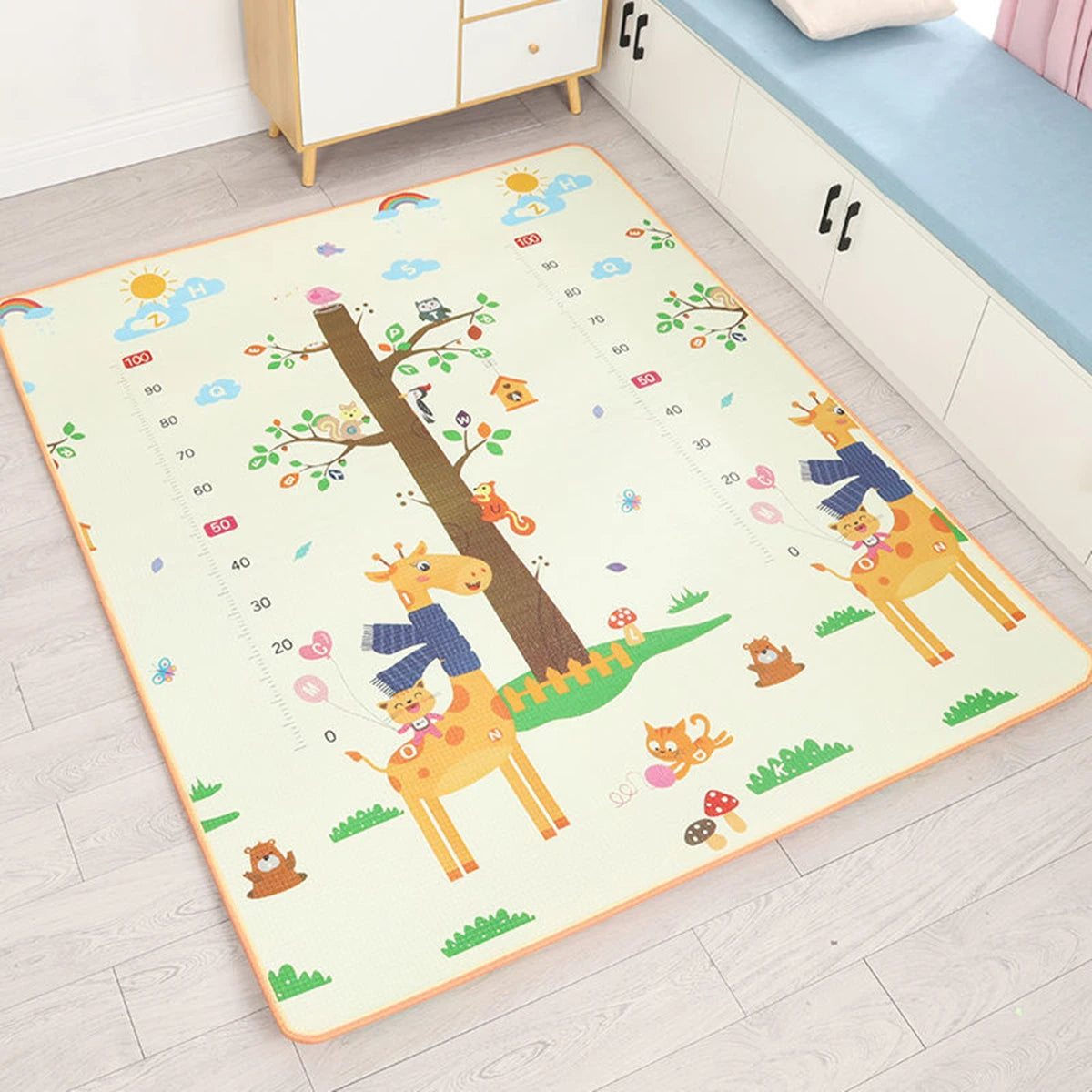Tapis d'Éveil Bébé Géant Double Face & Pliable | Fille ou Garçon