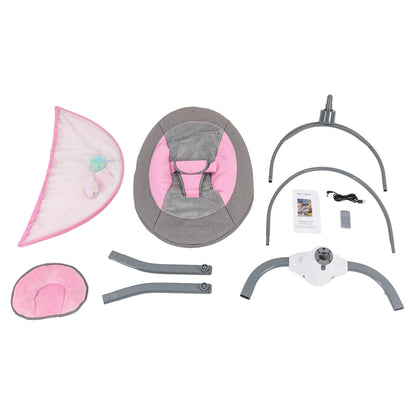 Transat Bébé Rose Électrique | Balancelle Sûre pour Nouveau-né
