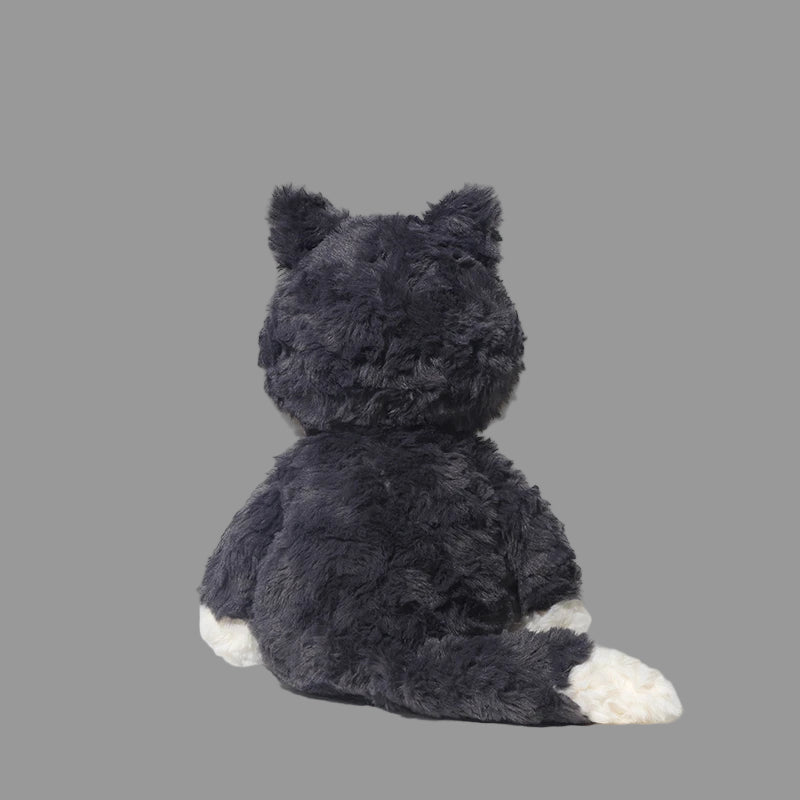 Peluche Loup Gris Mignon | Doudou Bébé Animal Doux Kawaii