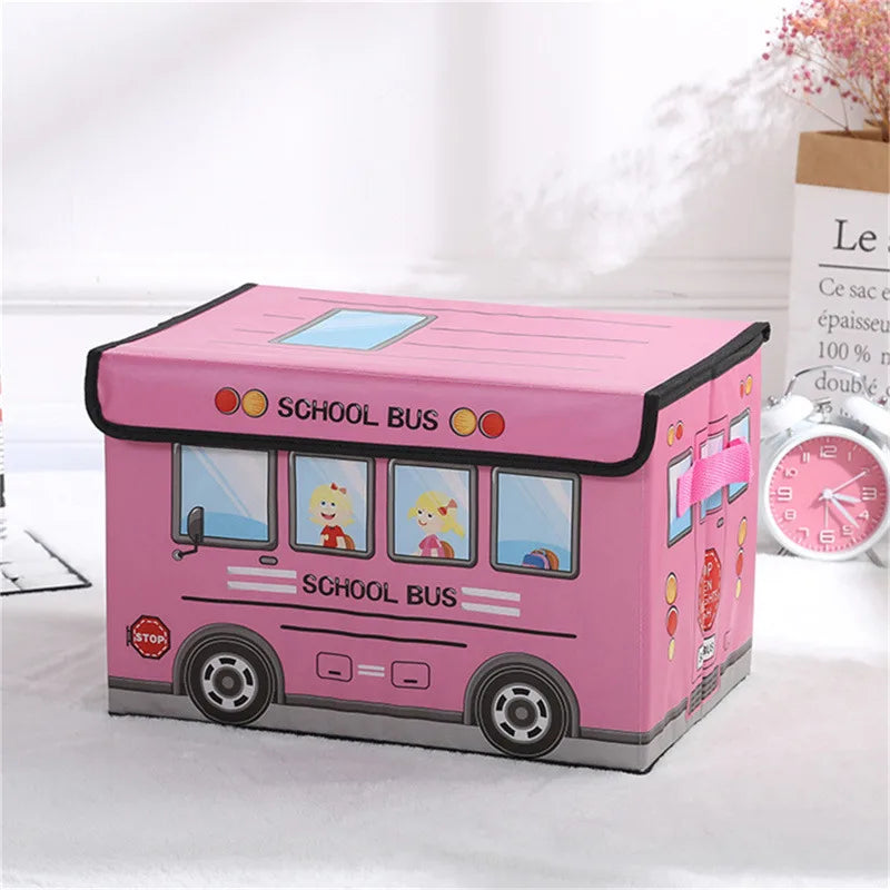 Boîte Rangement Enfant Bus Scolaire Pliable | Chambre Enfants