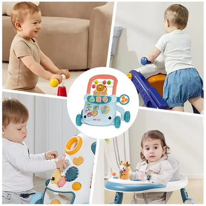 Chariot de Marche pour Bebe Multifonction Anti-Renversement