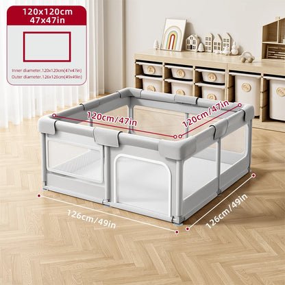 Parc Bébé Géant Anti-Choc avec Protections Mousse | 0-6 ans