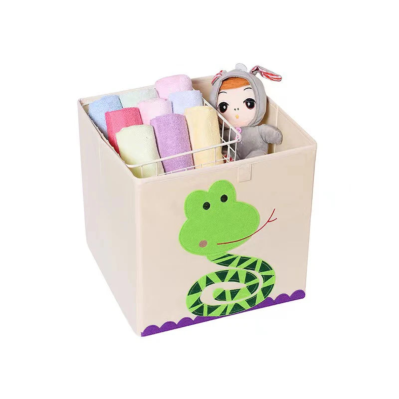 Armoire Bébé Cube Pliable Animal | Penderie Enfant Tissu Écolo