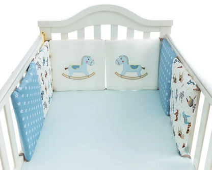 Barrière de Lit pour Bébé Coussins Nordiques (6pcs) | Anti-Chocs