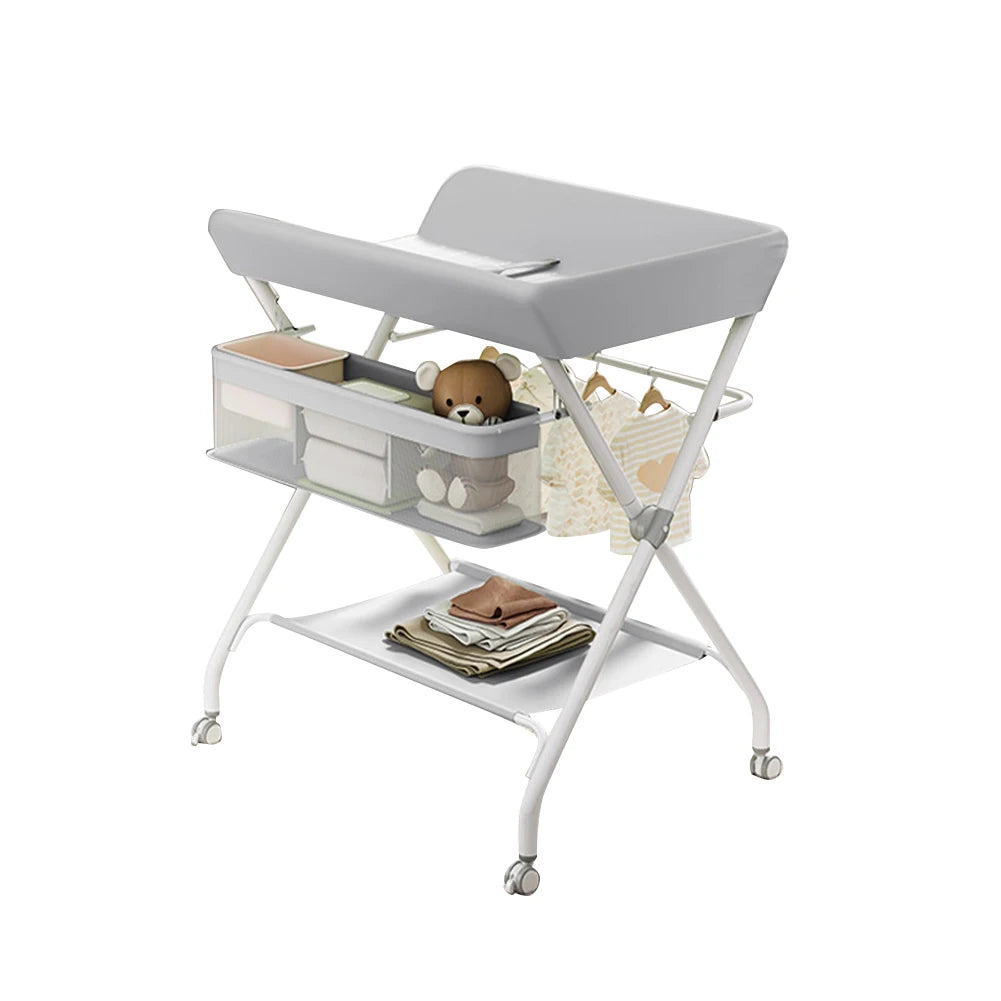 Table à Langer Pliable avec Roues | Baignoire et Lable à Langer
