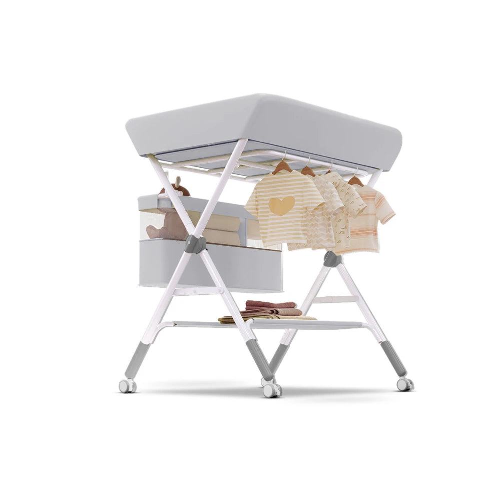 Table à Langer Pliable avec Roues | Baignoire et Lable à Langer