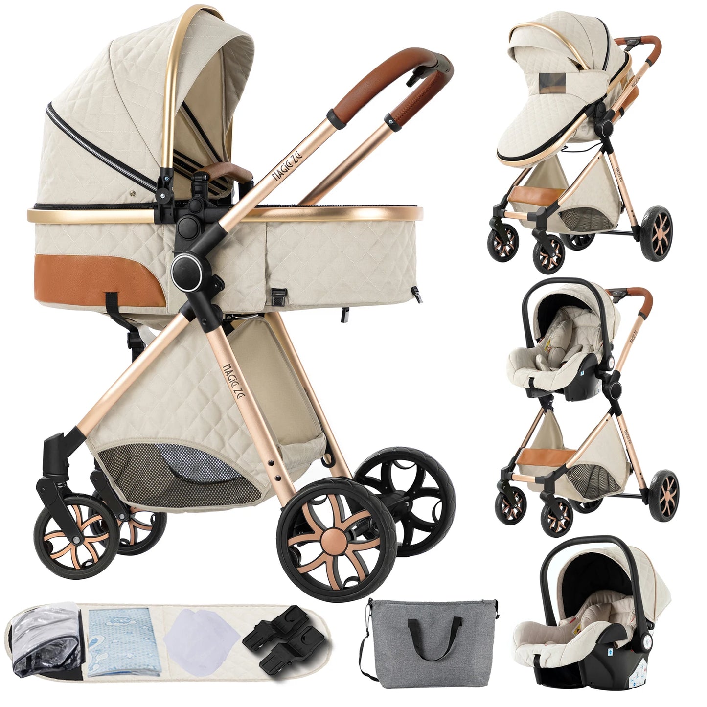 Poussette 3 en 1 Ultra-Légère | Système de Voyage Trio
