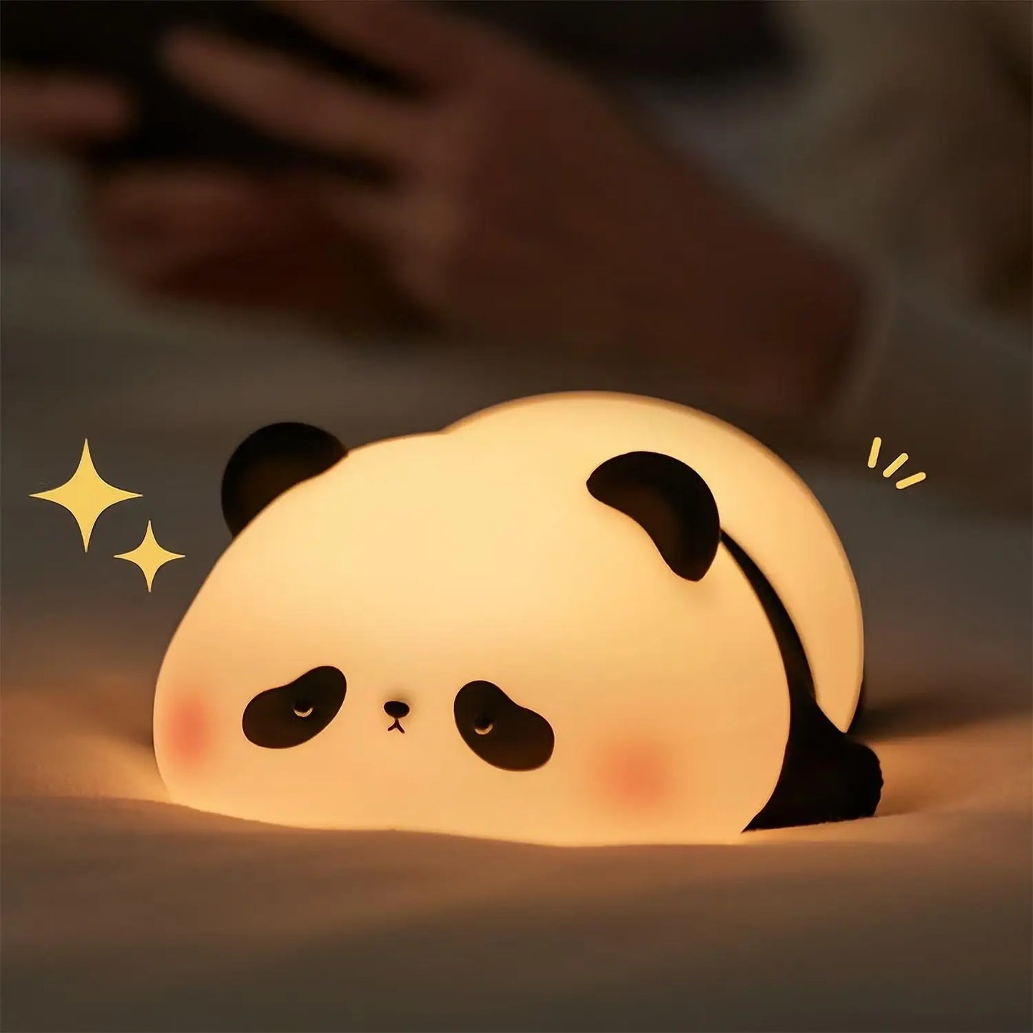 Veilleuse Bébé Panda LED Silicone | Lampe Chambre Enfant USB