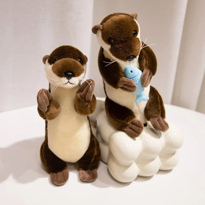 Peluche Loutre Kawaii 26cm | Doudou Bébé Doux Oreiller Enfant