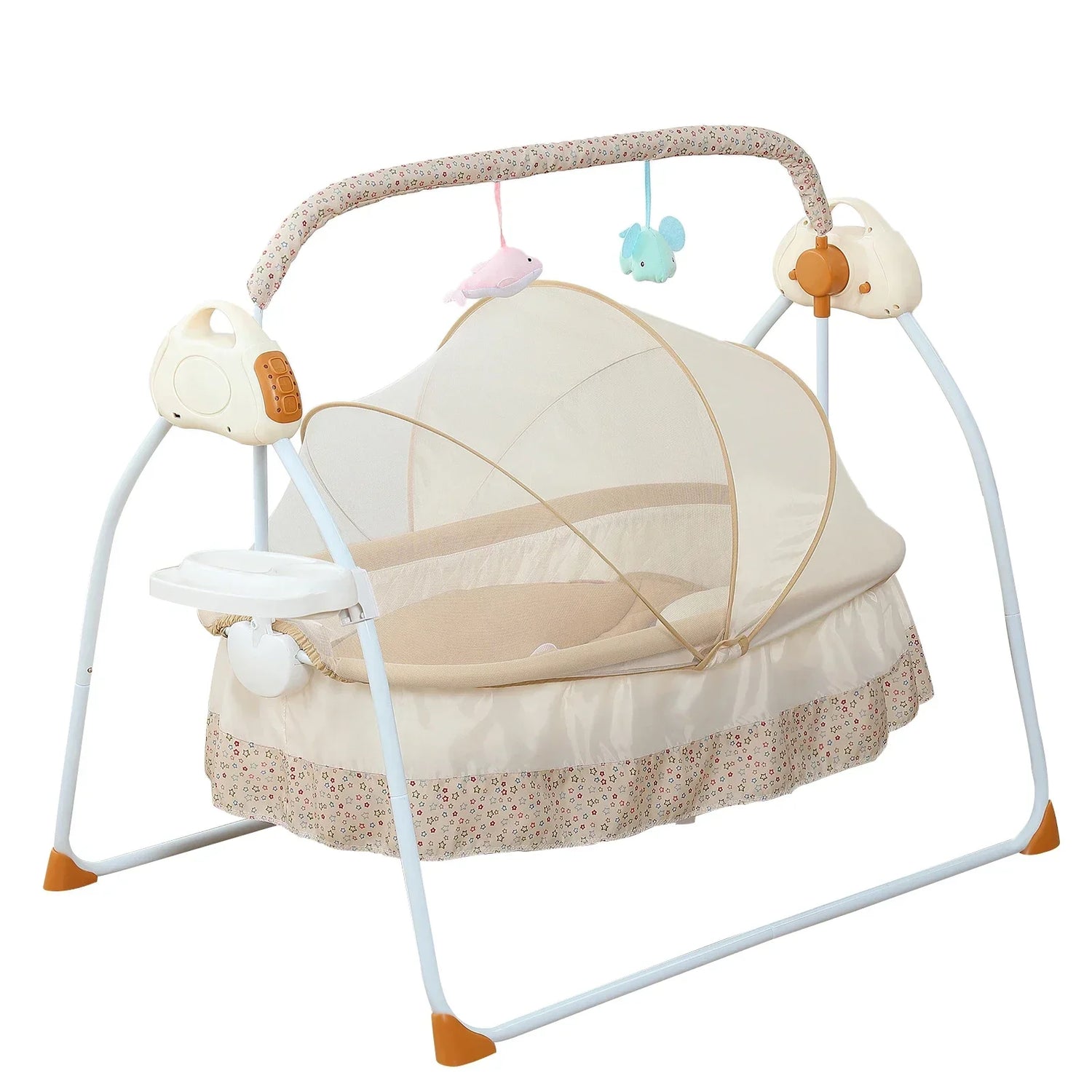 Electric Baby Crib Cradle Baby Bassinet Auto Rocking Chair Infant Rocker Auto Swing Bed for Infant Newborn Baby Boys & Girls